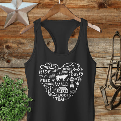 Ranching Heart Racerback Tank