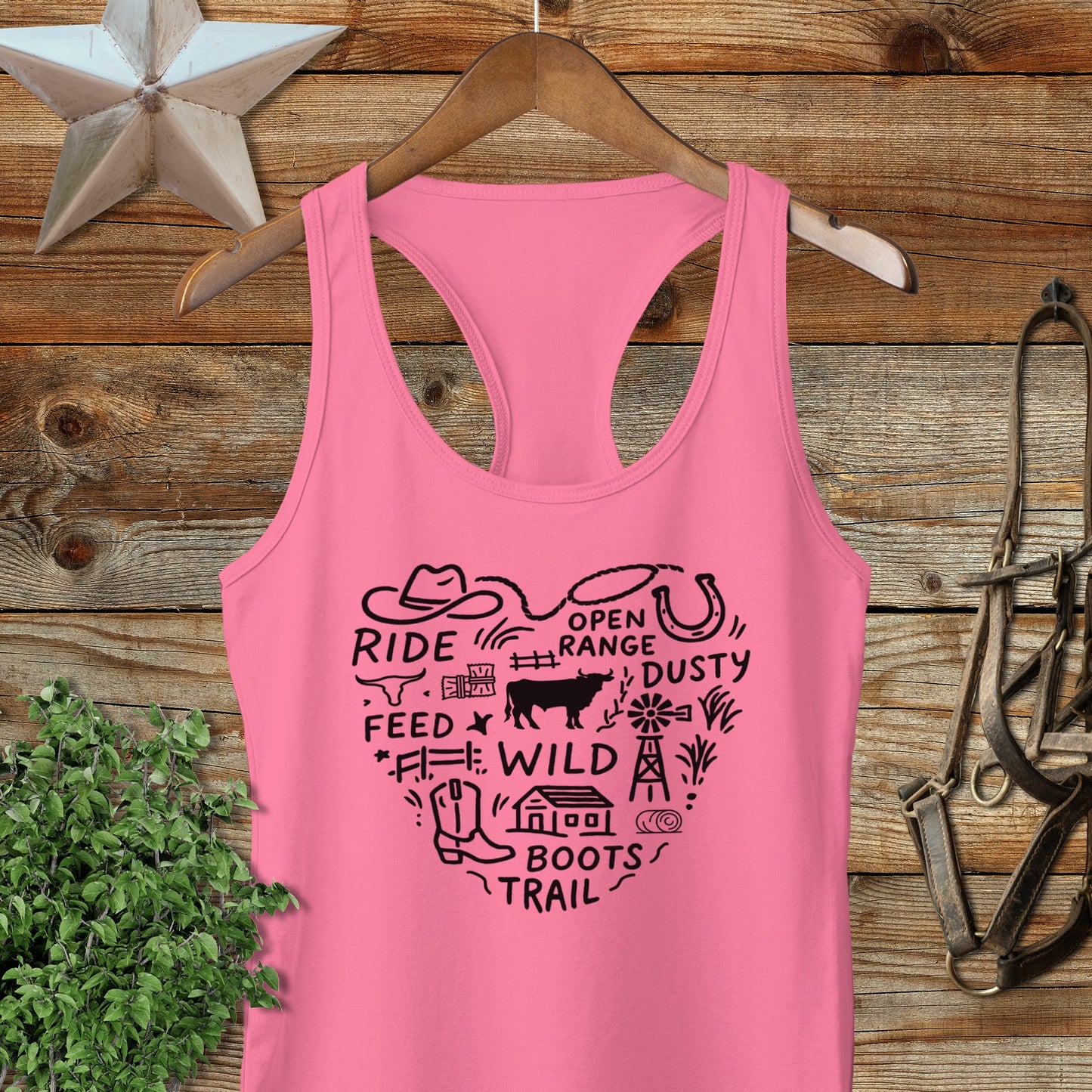 Ranching Heart Racerback Tank