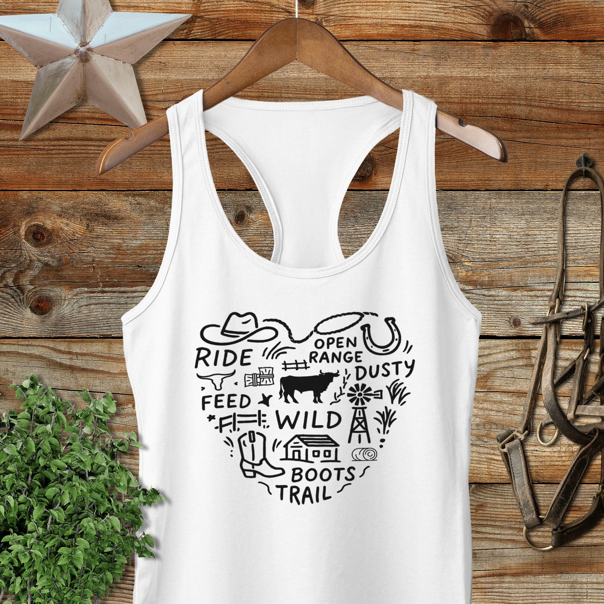 Ranching Heart Racerback Tank