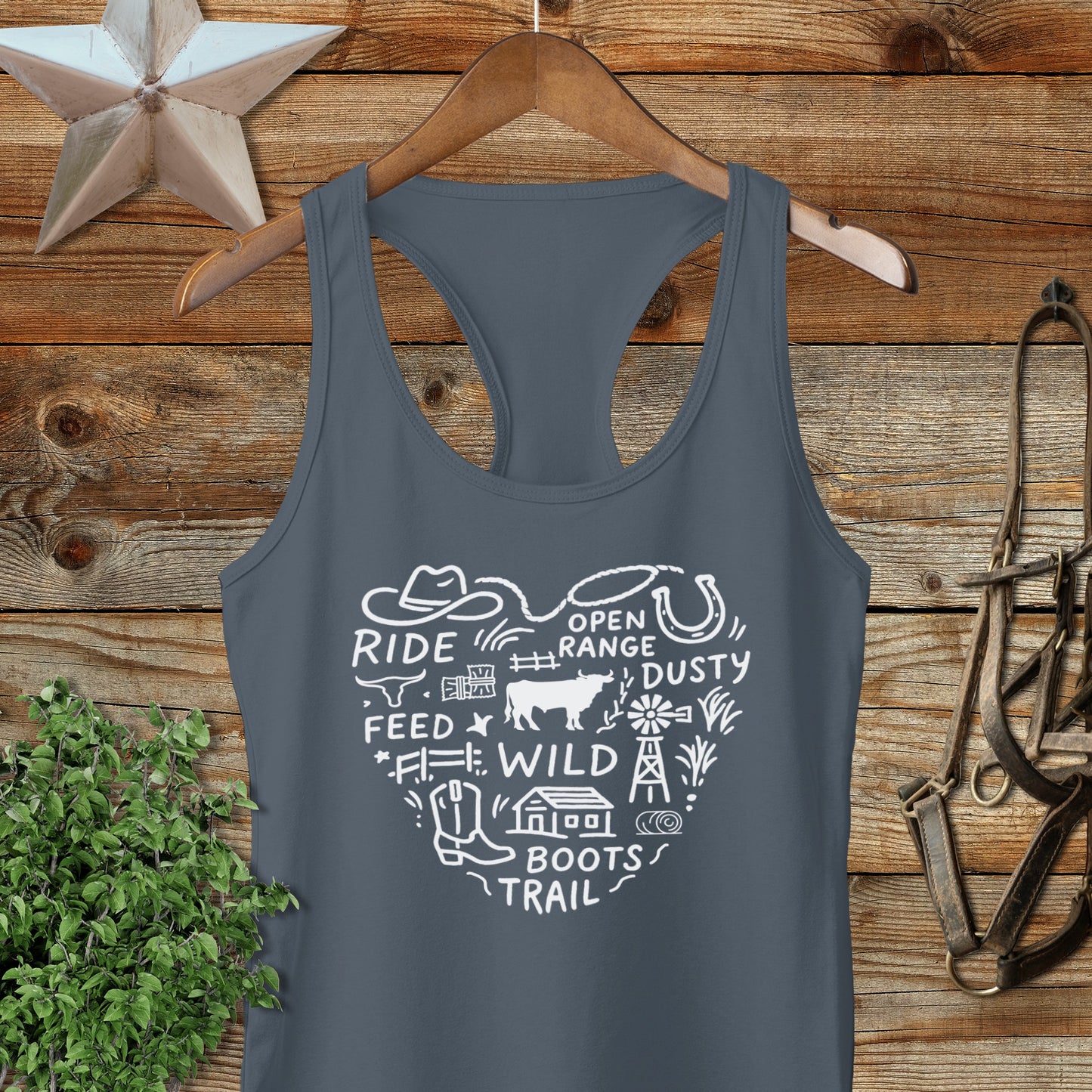 Ranching Heart Racerback Tank
