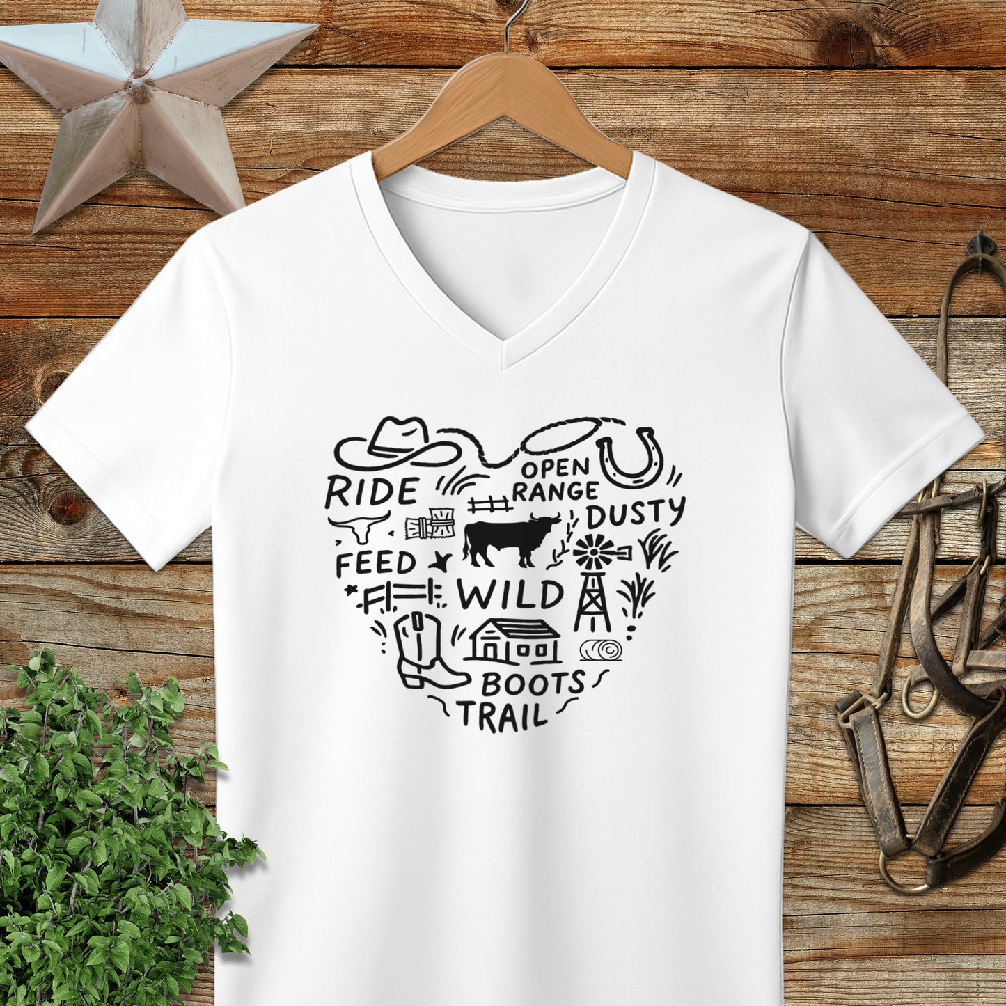 Ranching Heart V-neck