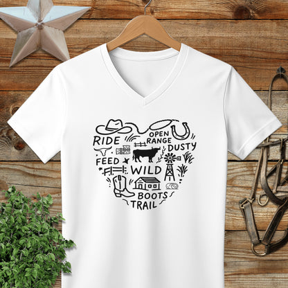 Ranching Heart V-neck