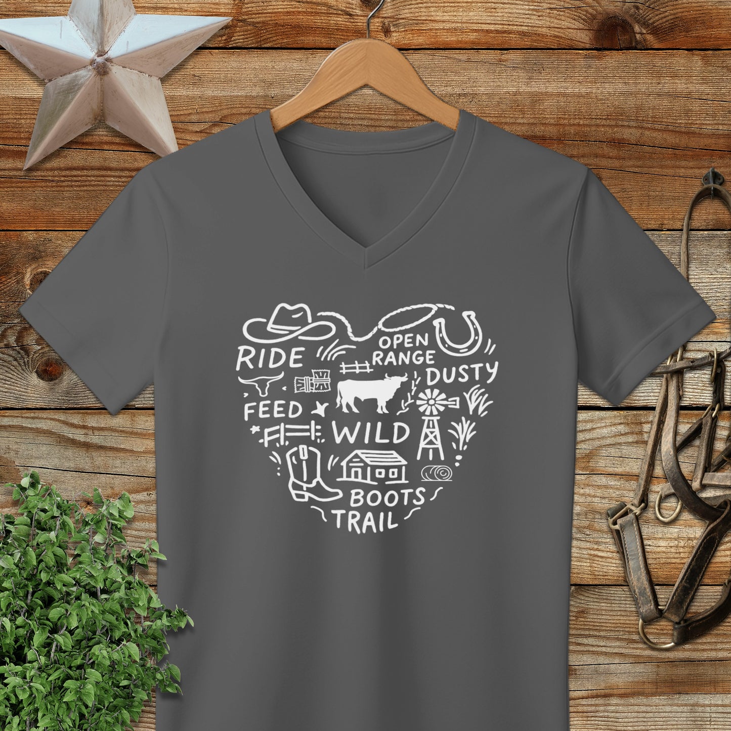 Ranching Heart V-neck