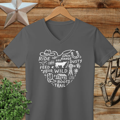 Ranching Heart V-neck