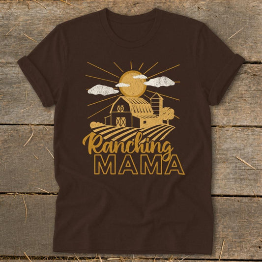 Ranching Mama Softstyle Tee - Chocolate