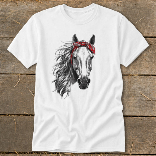 Red Bandana Horse Classic Tee