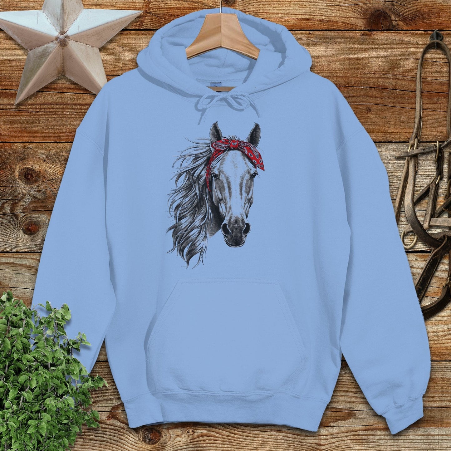 Red Bandana Horse Hoodie