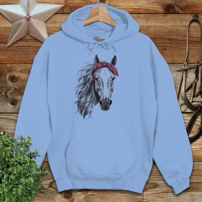 Red Bandana Horse Hoodie