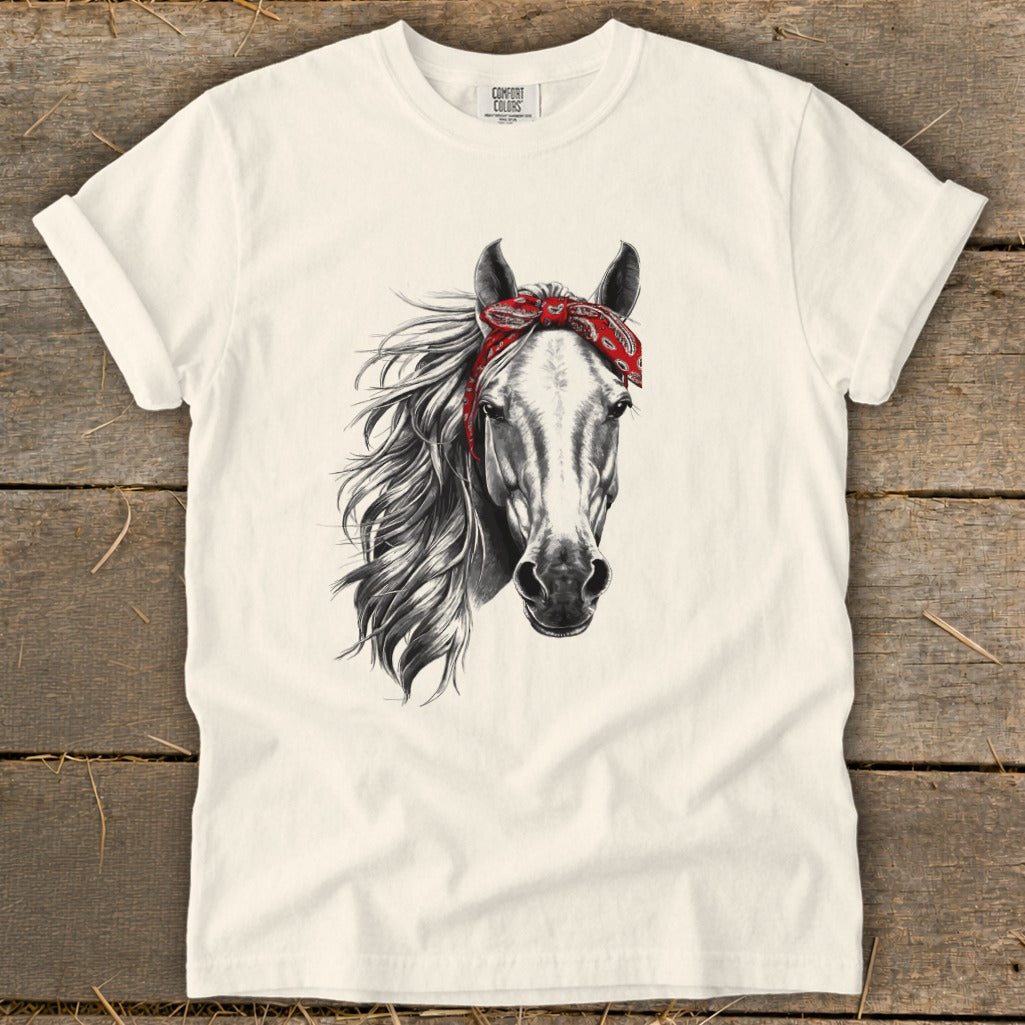 Red Bandana Horse Signature Tee