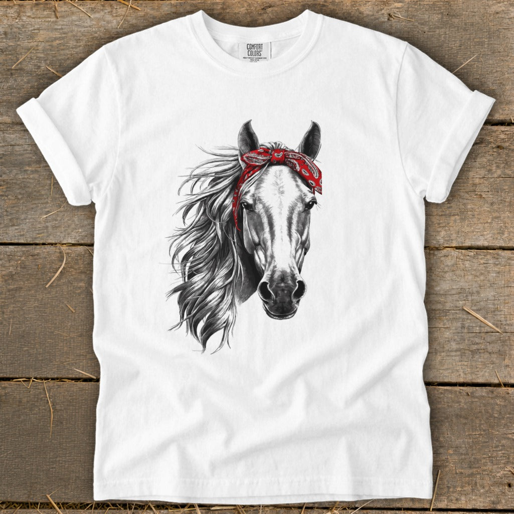 Red Bandana Horse Signature Tee