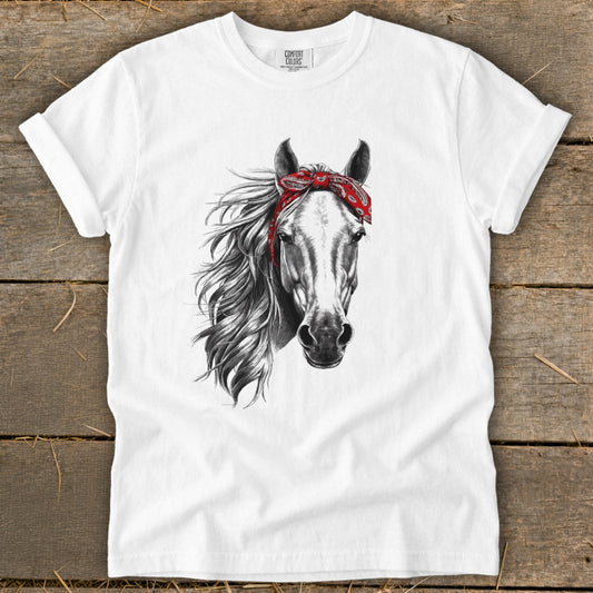 Red Bandana Horse Signature Tee