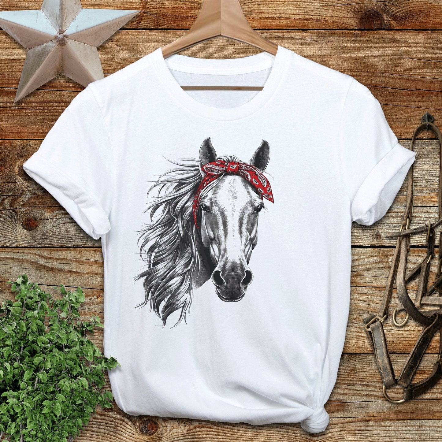 Red Bandana Horse Softstyle Tee
