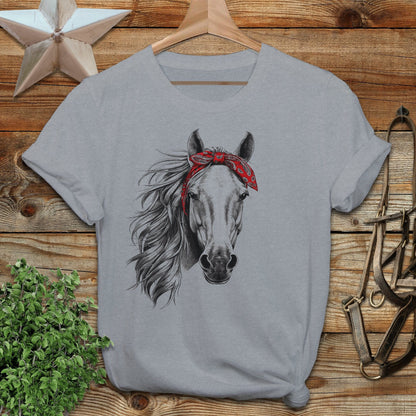 Red Bandana Horse Softstyle Tee