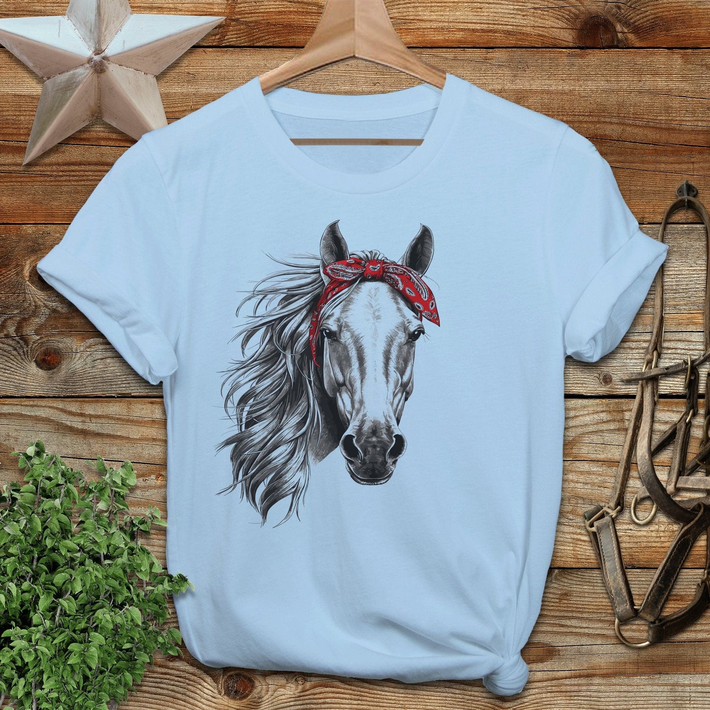 Red Bandana Horse Softstyle Tee