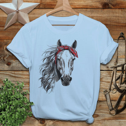 Red Bandana Horse Softstyle Tee