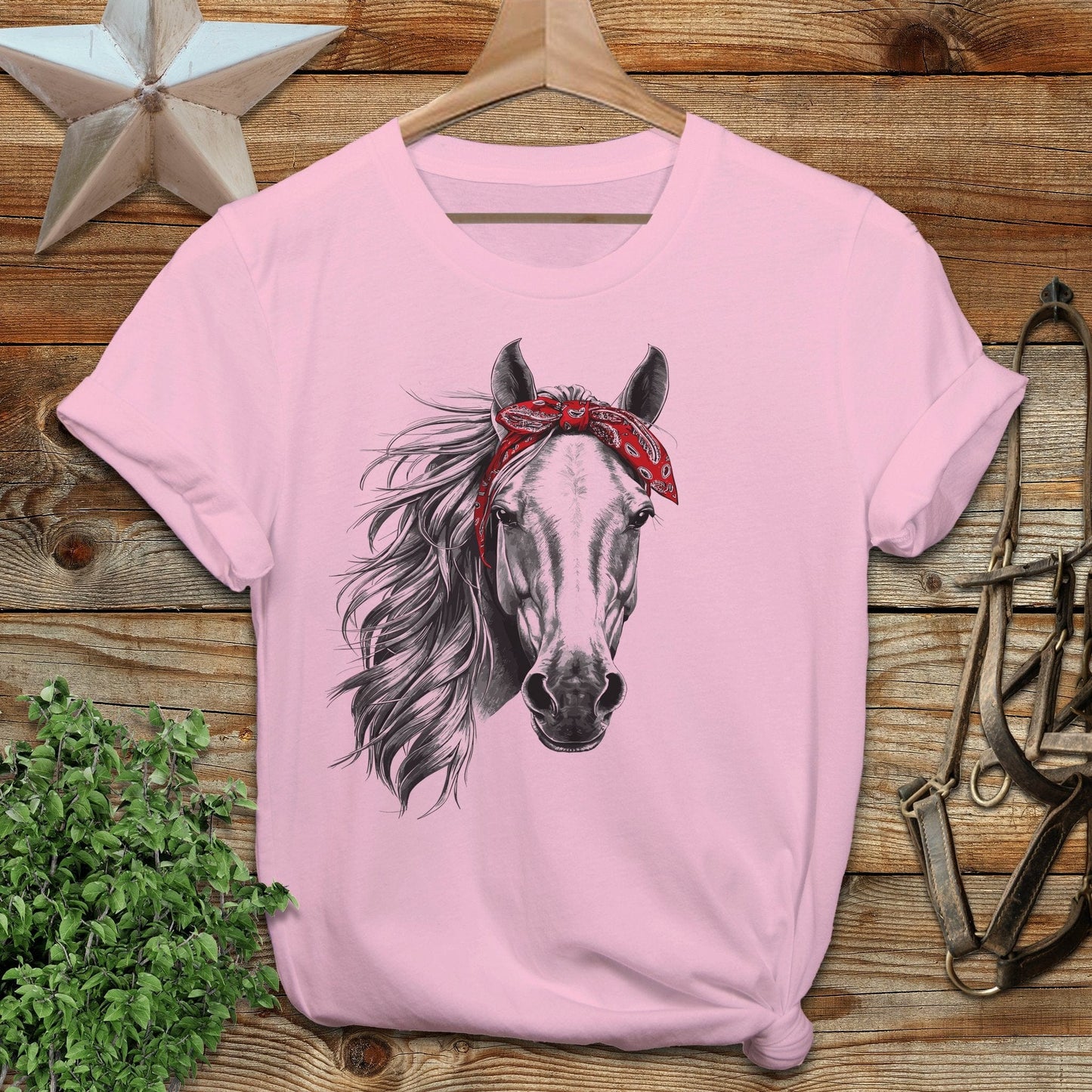 Red Bandana Horse Softstyle Tee