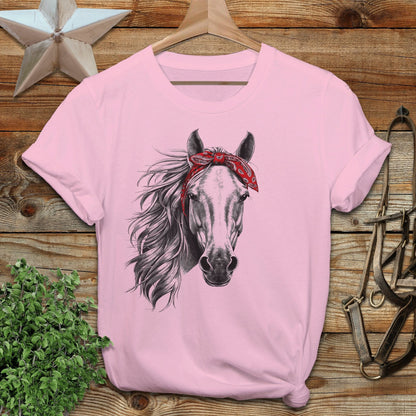 Red Bandana Horse Softstyle Tee
