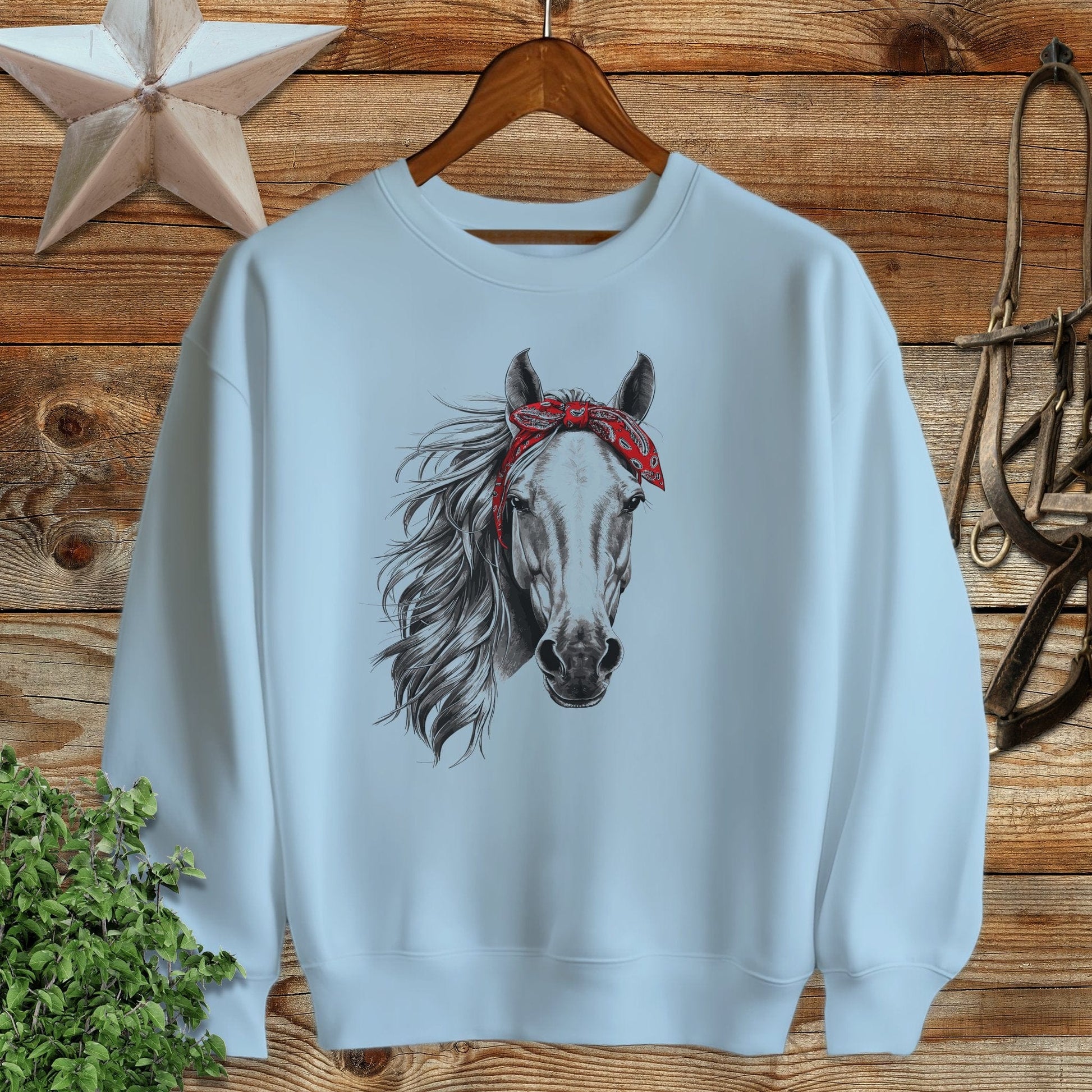 Red Bandana Horse Sweatshirt