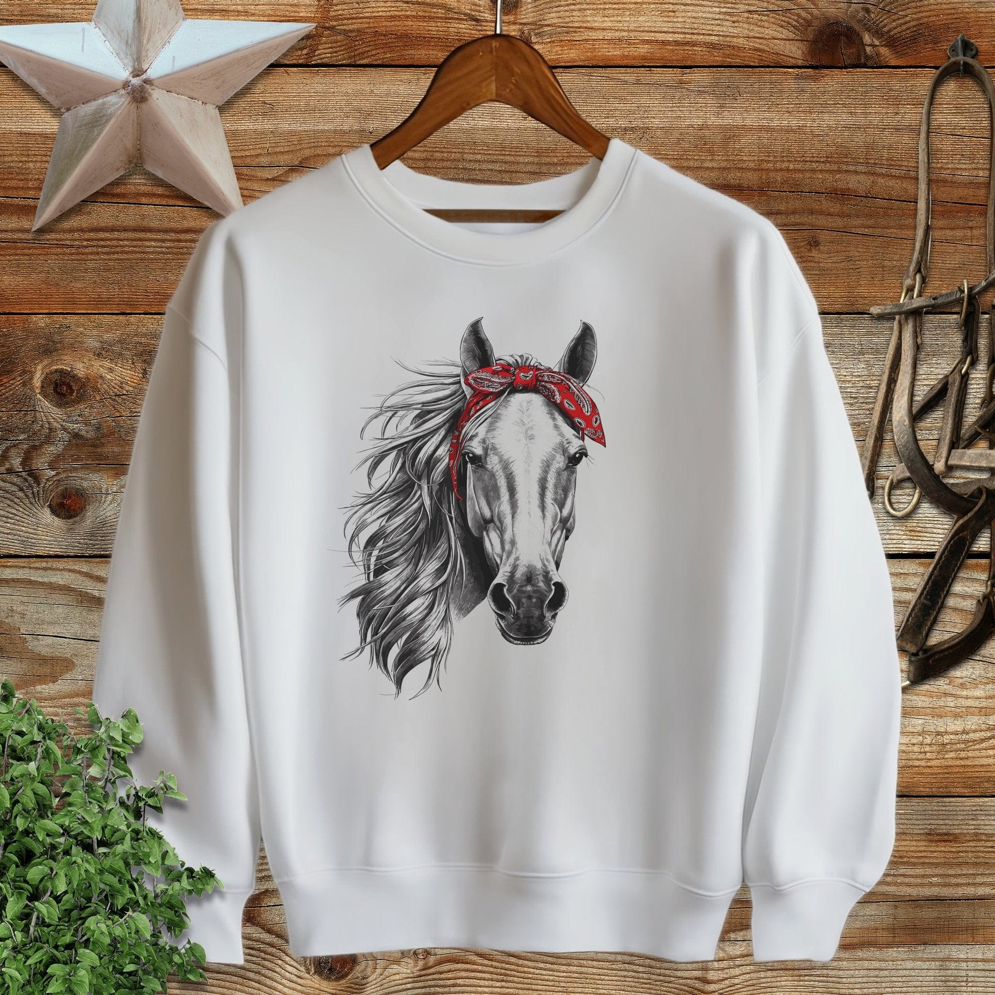 Red Bandana Horse Sweatshirt
