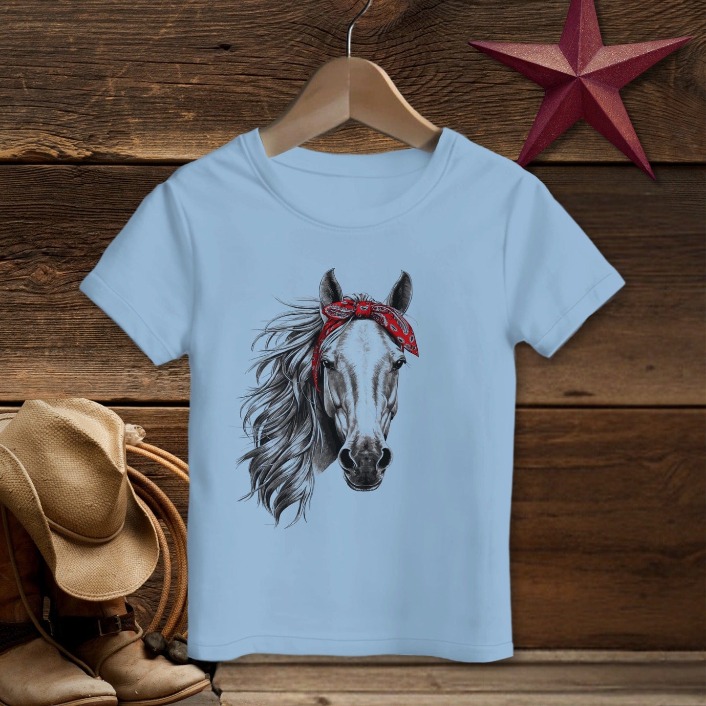Red Bandana Horse T-Shirt (Toddler)