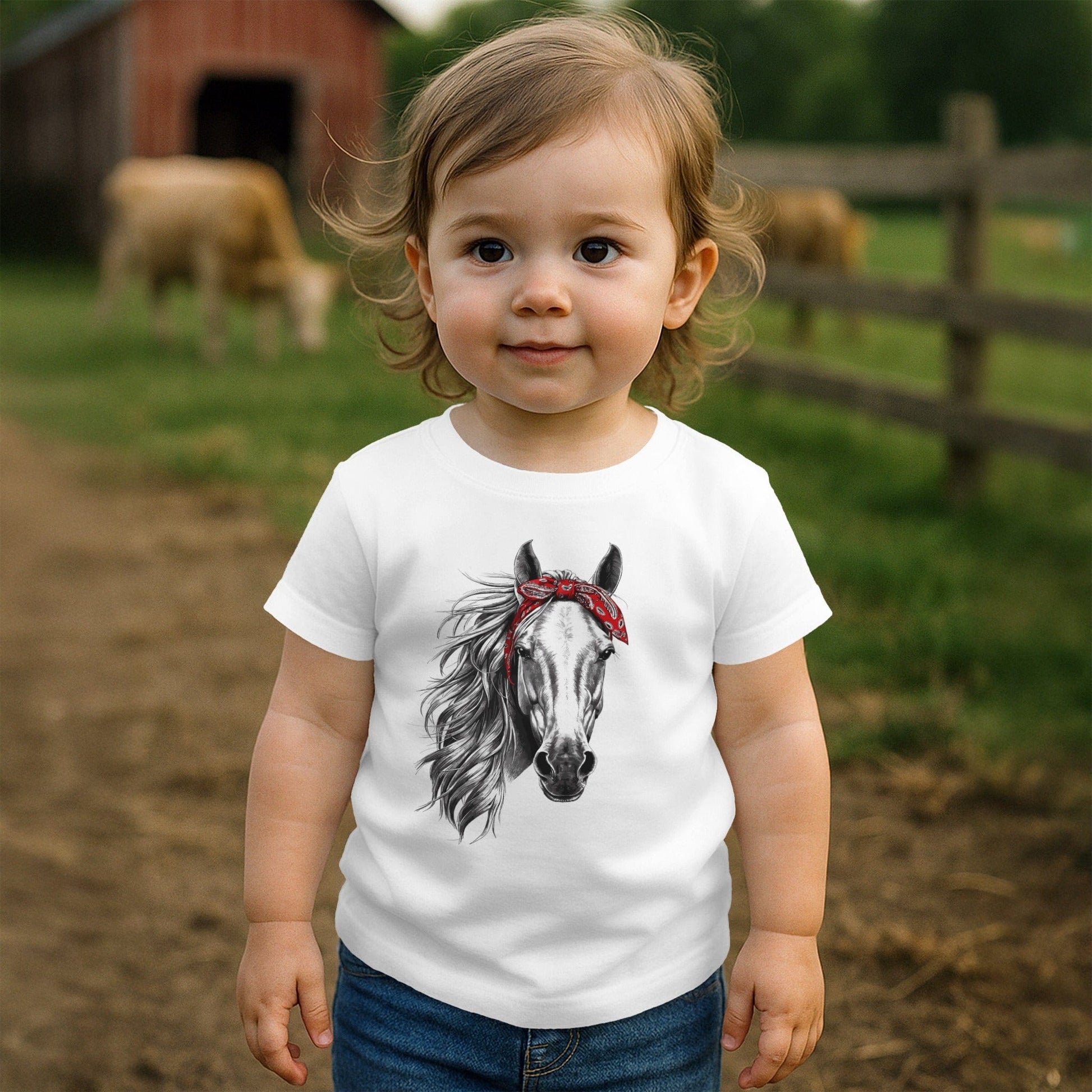 Red Bandana Horse T-shirt (Toddler)