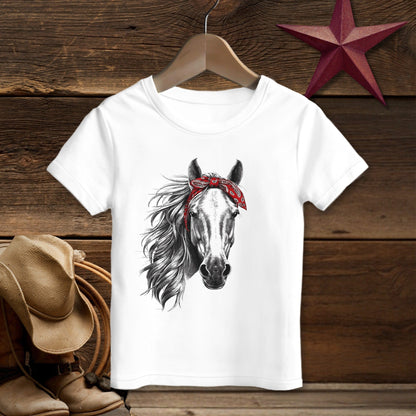 Red Bandana Horse T-shirt (Toddler)
