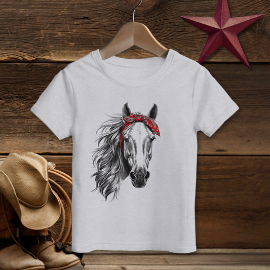 Red Bandana Horse T-shirt (Toddler)