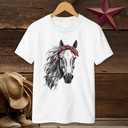 Red Bandana Horse T-shirt (Youth)