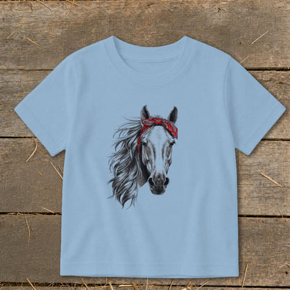 Red Bandana Horse Toddler Tee
