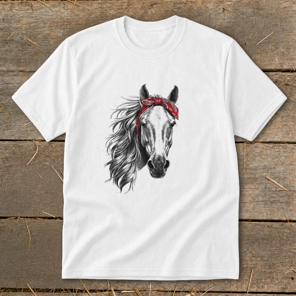 Red Bandana Horse Youth Tee