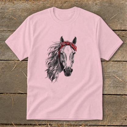 Red Bandana Horse Youth Tee