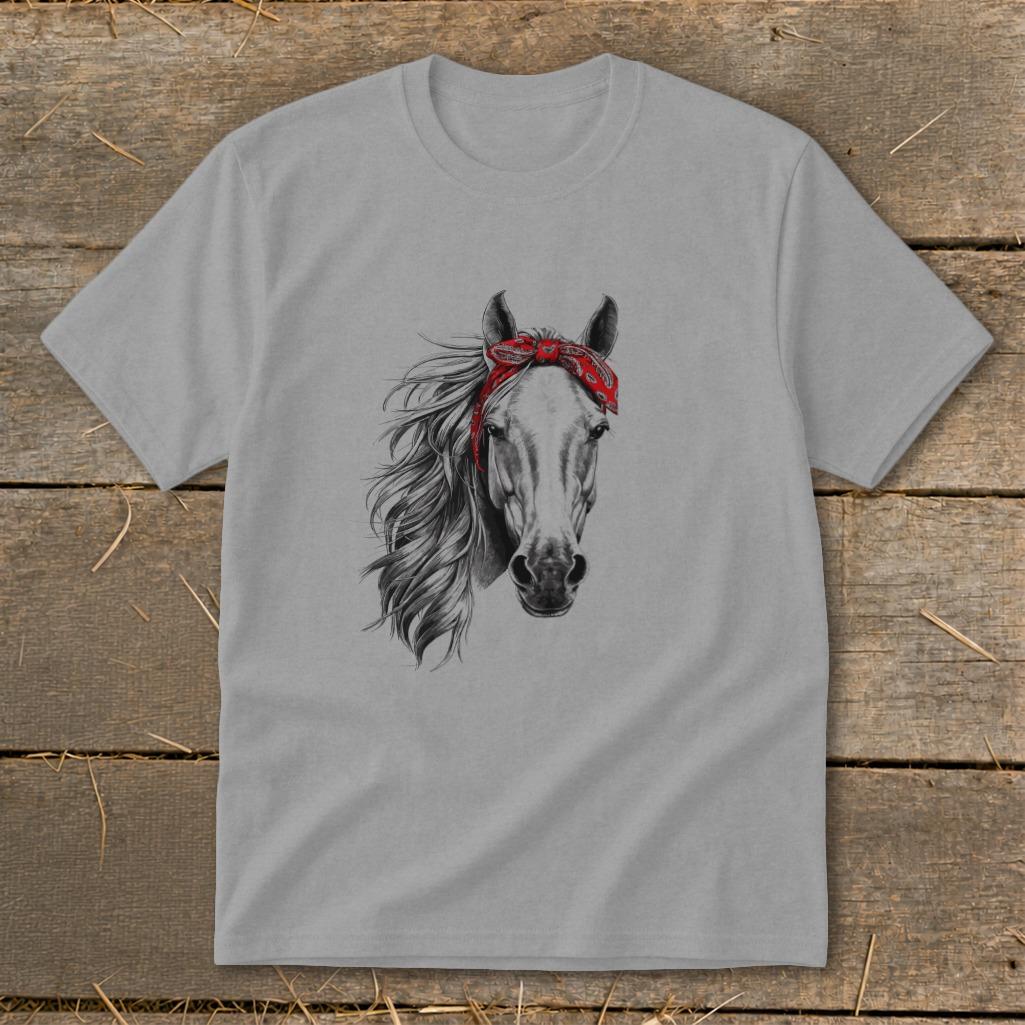 Red Bandana Horse Youth Tee