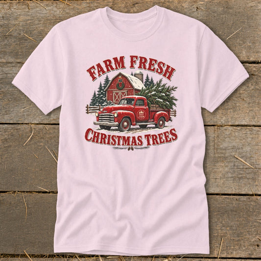Red Truck Christmas Tree Haul Classic Tee