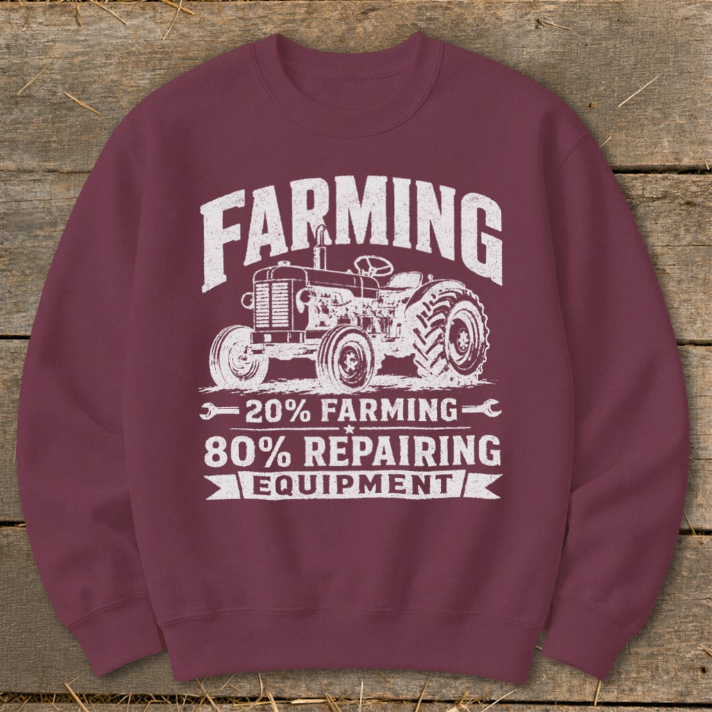 Repairing Equipment Sweatshirt - Maroon
