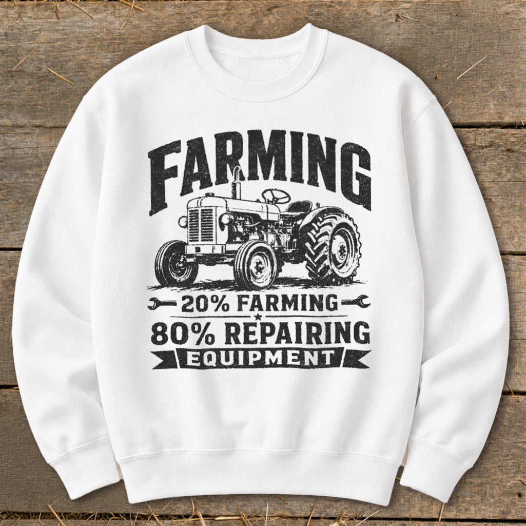 Repairing Equipment Sweatshirt - White