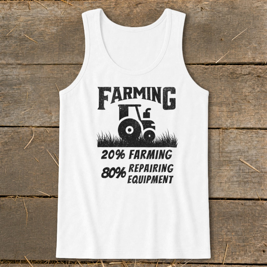 Repairing Equipment Tank Top - White