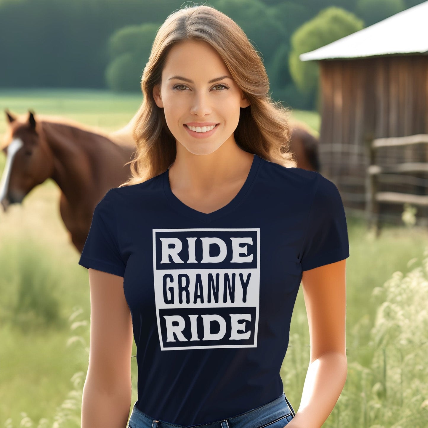 Ride Granny Ride V-neck