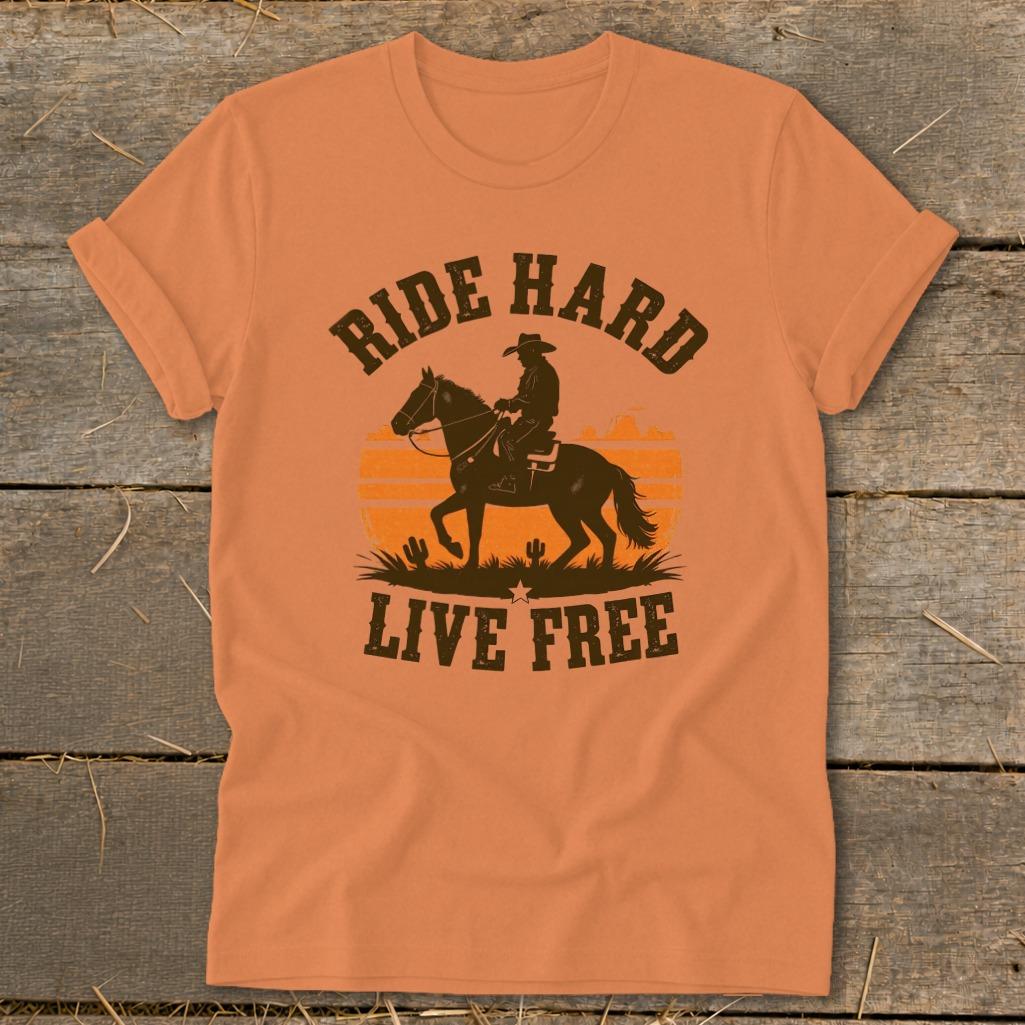 Ride Hard Live Free Softstyle Tee