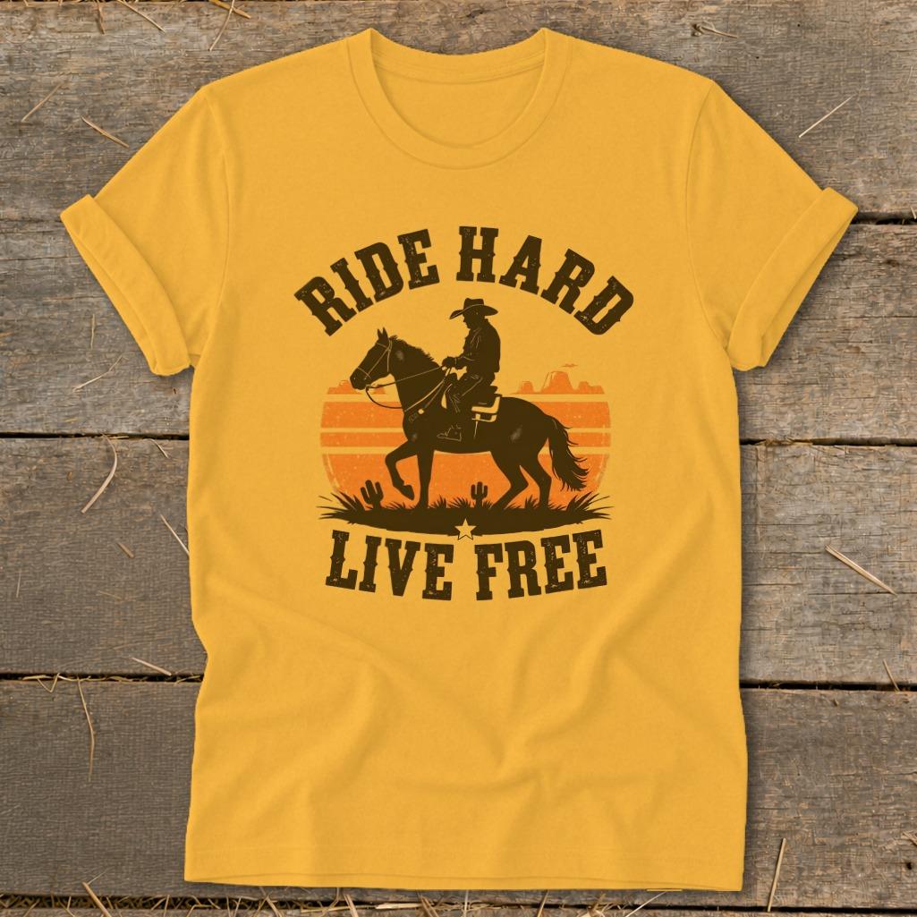 Ride Hard Live Free Softstyle Tee
