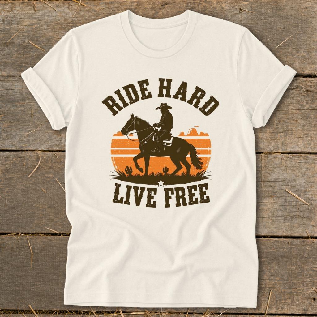 Ride Hard Live Free Softstyle Tee