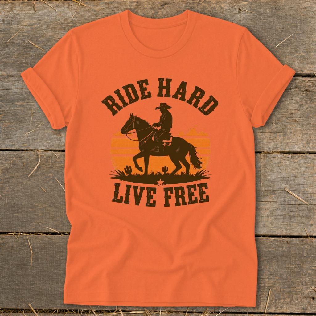 Ride Hard Live Free Softstyle Tee