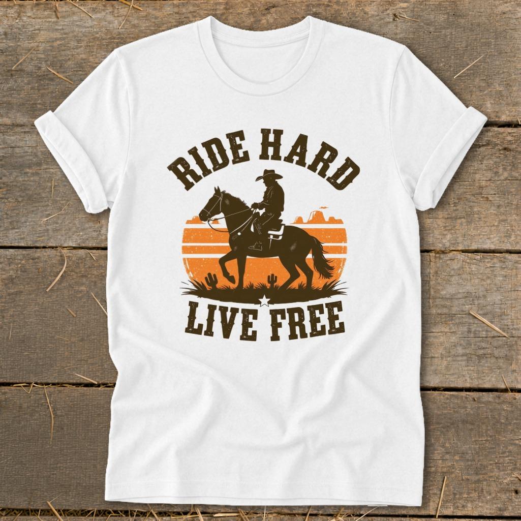 Ride Hard Live Free Softstyle Tee