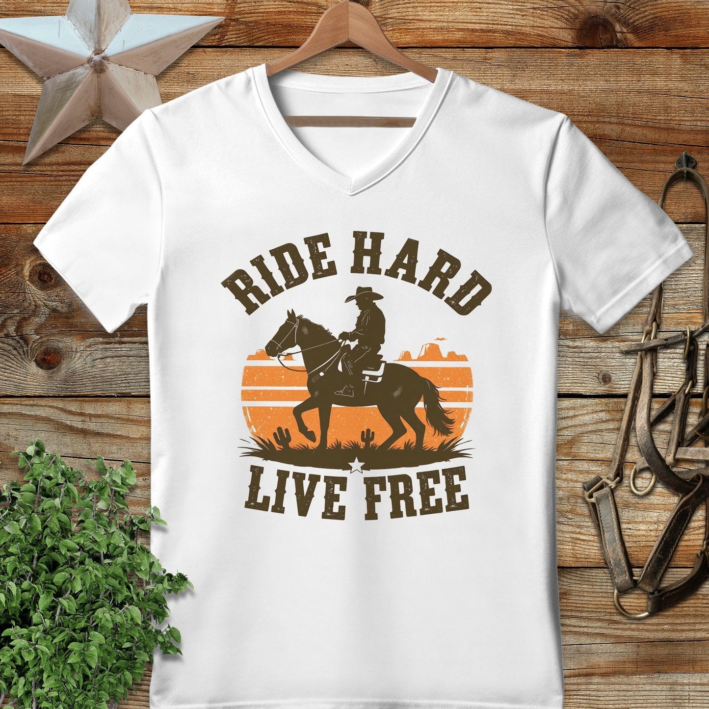 Ride Hard Live Free V-neck
