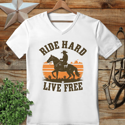 Ride Hard Live Free V-neck