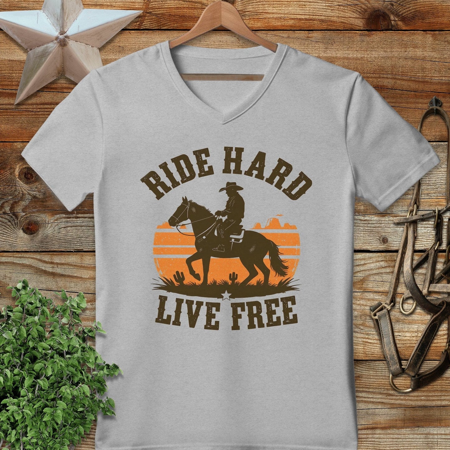 Ride Hard Live Free V-neck