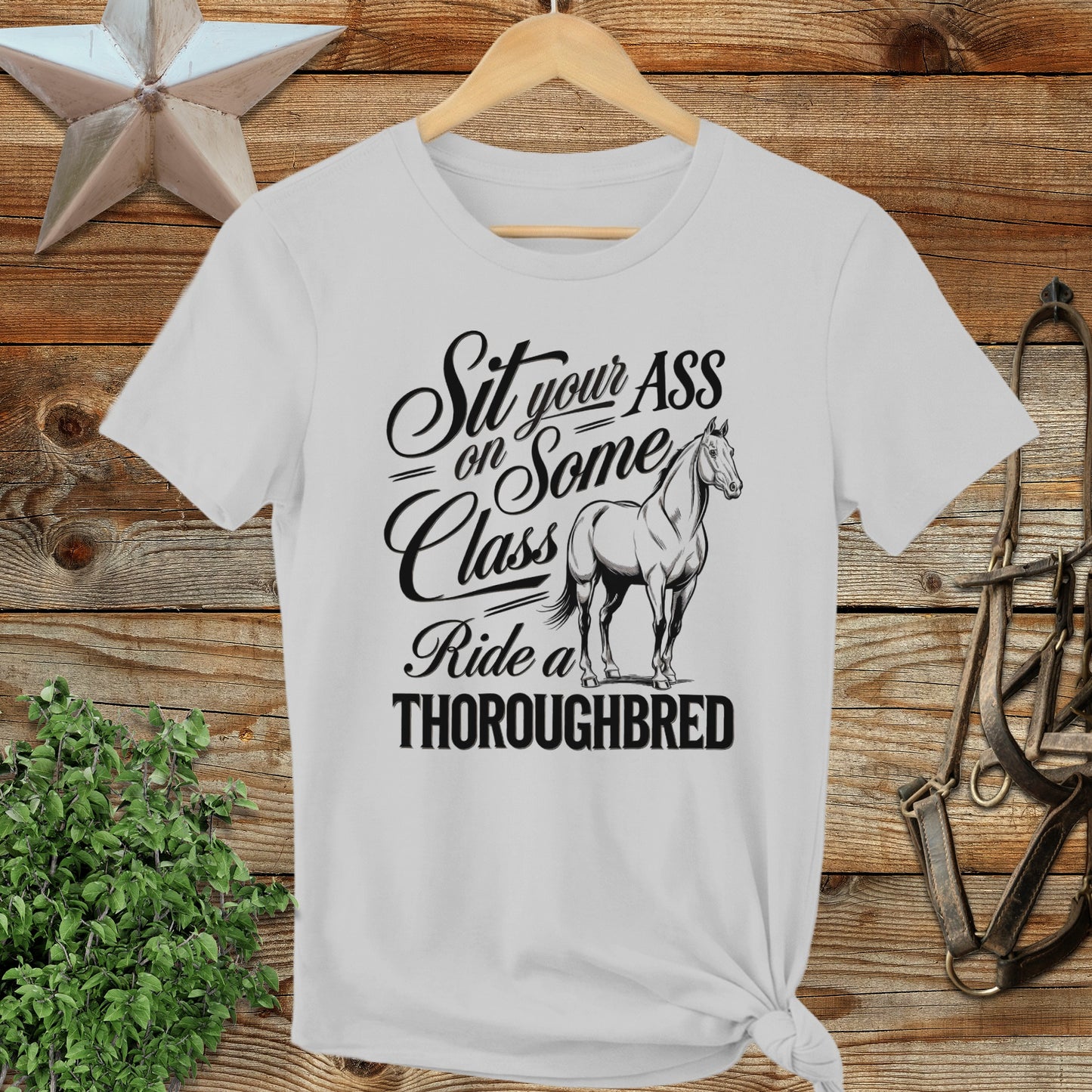 Ride a Thoroughbred Ladies Tee