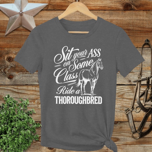 Ride a Thoroughbred Ladies Tee