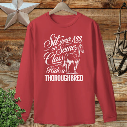 Ride a Thoroughbred Long Sleeve Tee