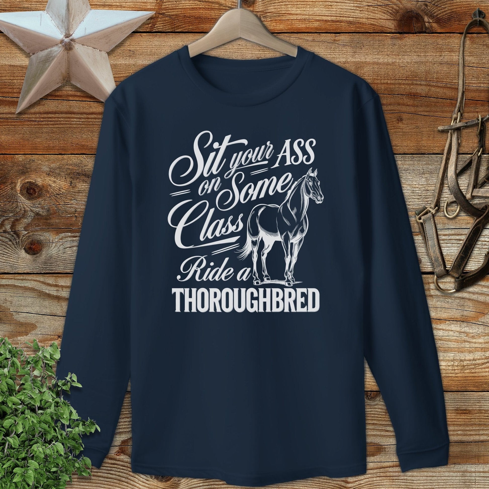 Ride a Thoroughbred Long Sleeve Tee