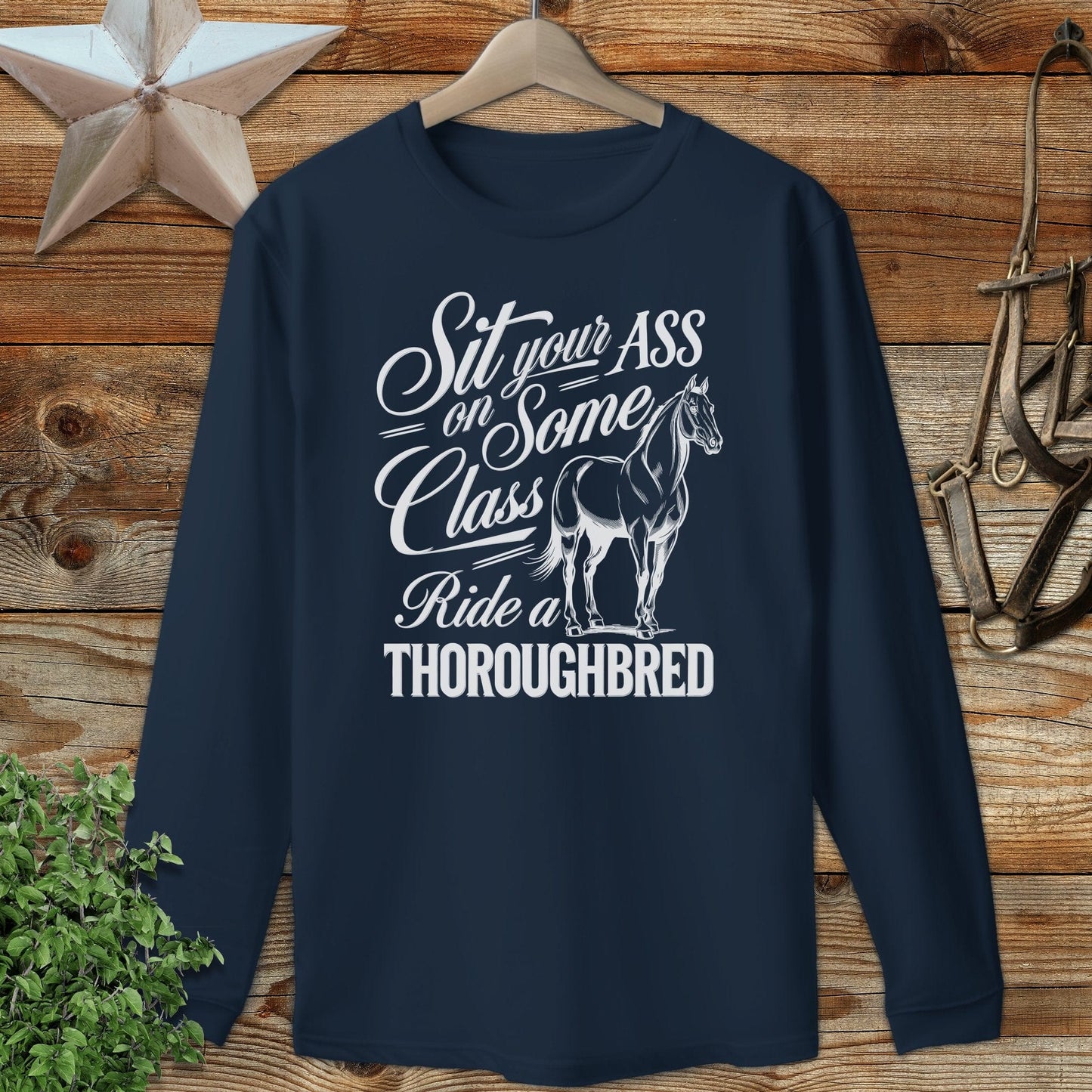 Ride a Thoroughbred Long Sleeve Tee